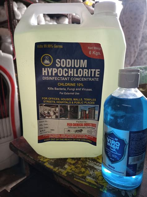 Sodium Hypochlorite Liquid Bleach at Rs 80/can | Hyderabad| ID: 23507181462