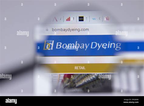 New York, USA - 26 April 2021: Bombay Dyeing logo close-up on website ...