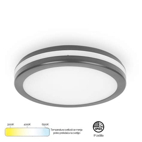 LED PLAFONJERA X09 300 24W 3000 4000 6500K IP65 ANTRACIT