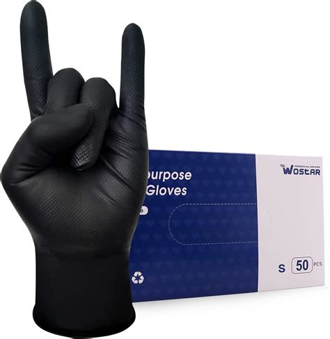 Wostar Black Nitrile Gloves Small 8 Mil 50 Count Nepal Ubuy