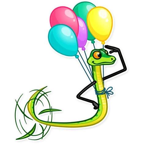 Набор стикеров для Telegram «Змея Снэки»