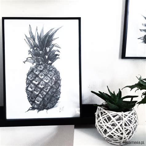 Plakat Ananas Wydruk Cyfrowy Pakamera Pl