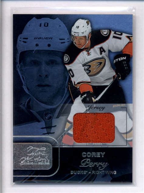 COREY PERRY 2015 16 FLEER SHOWCASE ROW 1 SEAT 2 GAME USED WORN JERSEY