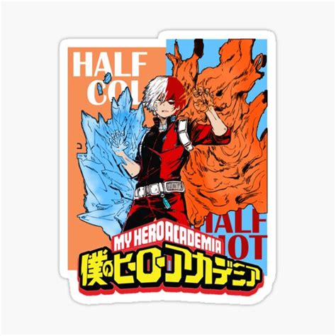 SHOUTO TODORKI FANART HALF COLD HALF HOT HERO Sticker For Sale By Saturnswamp Redbubble