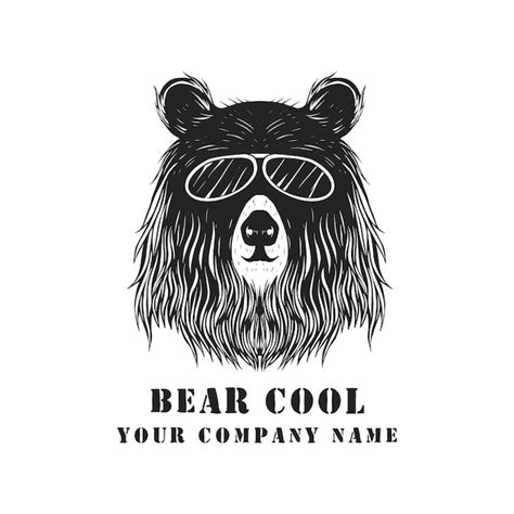 Premium Vector Cool Bear Logo Vintage