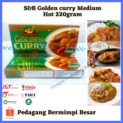Jual S B Golden Curry Gr Medium Hot Kari Blok Kari Jepang Shopee Indonesia