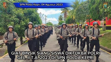 Binsik Dan Makan Siang Siswa Diktukba Polri Gel Ii T A Di Spn