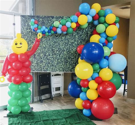 Lego Organic Arch Photo Frame Lego Party Balloons Lego Friends Birthday Party Lego Birthday