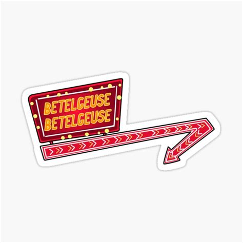 "Beetlejuice Sign" Sticker for Sale by Jakmalone | Redbubble