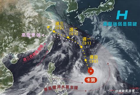 高壓牽動「卡努」2個走法！專家曝2地靠颱風核心「相當有感」 Ettoday生活新聞 Ettoday新聞雲