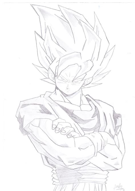 Goku Sketch Drawing at PaintingValley.com | Explore collection of Goku ...