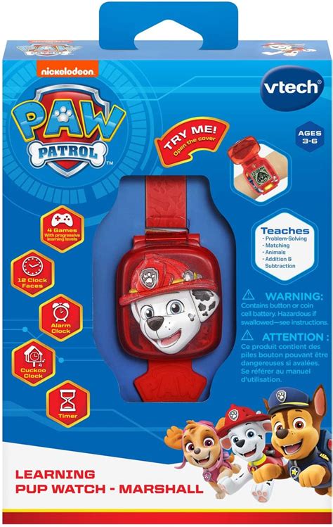 Vtech Paw Patrol Reloj De Aprendizaje Para Cachorros Marshall Yaxa