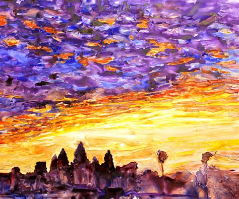 Angkor Wat Painting at PaintingValley.com | Explore collection of ...