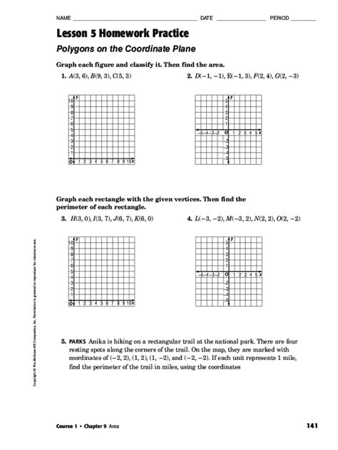 Fillable Online Polygons In The Coordinate Plane Worksheet Answer Key Fax Email Print Pdffiller