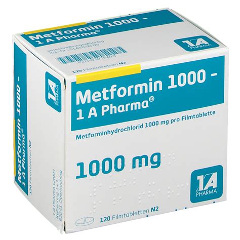 Metformin 1000 1 A Pharma® Filmtabletten 120 St Shop