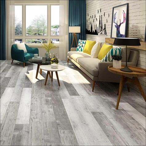 Grey Vinyl Plank Flooring Living Room - Living Room : Home Decorating ...