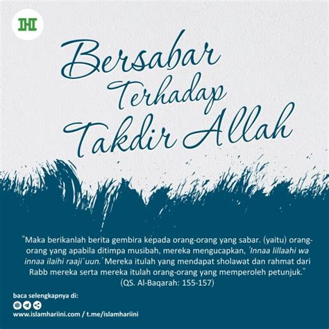 Sabar Dengan Takdir Allah Definisi Dan Keutamaan Ihi