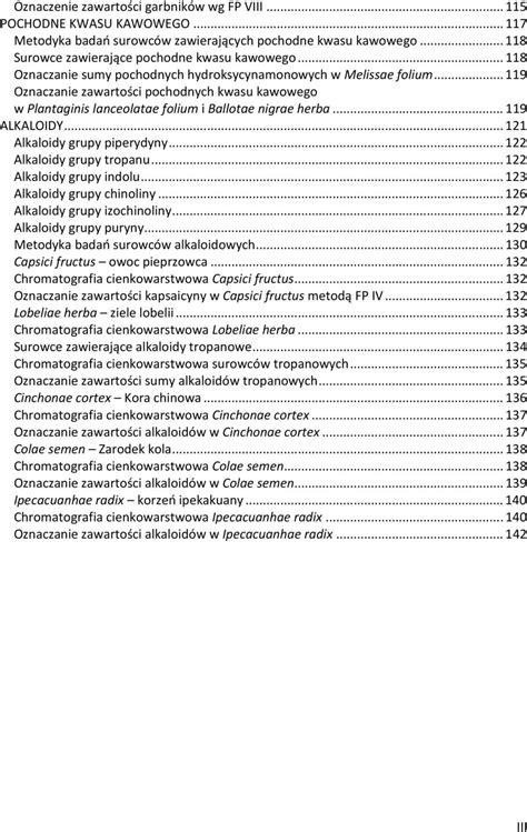 Analiza Fitochemiczna Ro Linnych Substancji Leczniczych Pdf Darmowe