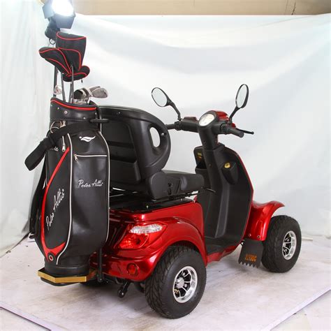 1000w Powerful Motor 4 Wheels Electric Mobility Scooter With Golf Bag Holder For Adults