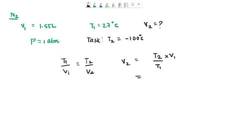 SOLVED A Sample Of Nitrogen Gas Occupies 1 55 L At 27 Degrees Celsius