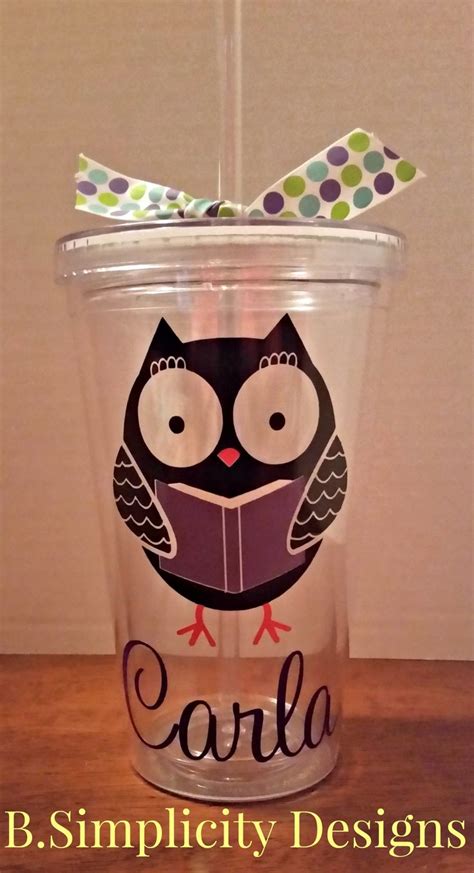 Personalized Owl Tumbler Perfect For Any Teacher Or Someone Who Loves Owls Teacher Ts