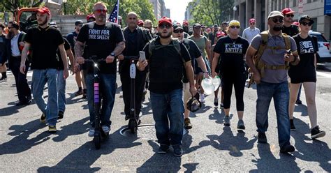 Right Wing Groups Rally In Washington Amid Heavy Police Presence To Prevent Violence