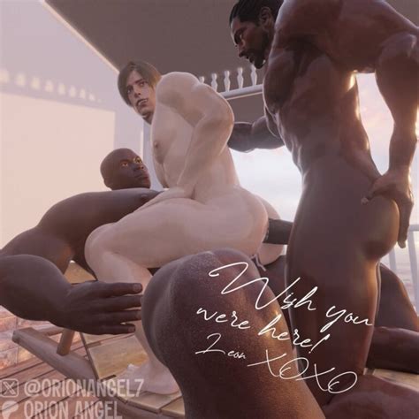 Resident Evil Free Sex Art Muscular Riding Penis Orionangelale Male Male Melanin Gay