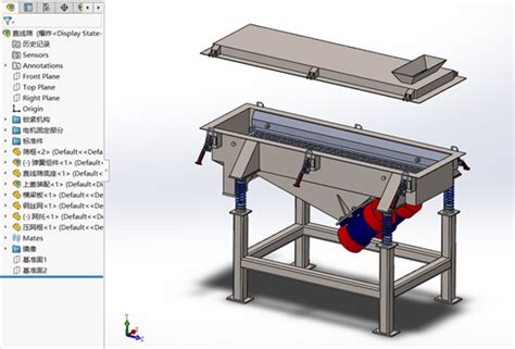 直线振动筛3d模型下载三维模型solidworks模型 制造云 产品模型