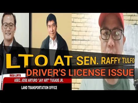 Lto May Sagot Kay Sen Raffy Tulfo Driver S License Issue Youtube