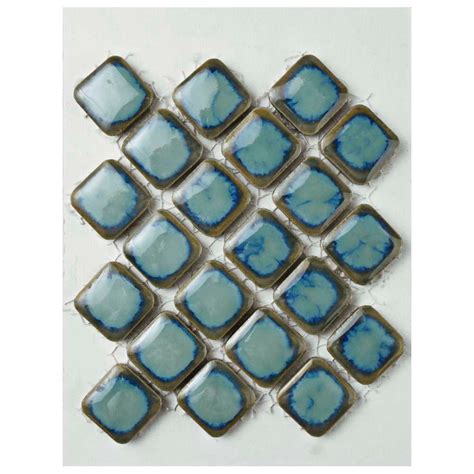 Merola Tile Hudson Diamond Marine Porcelain Mosaic Tile 3 In X 4 In