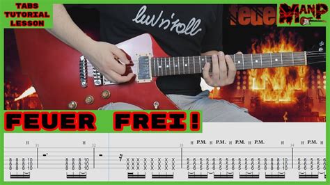 Feuer Frei Rammstein Cover Guitar Tab Tutorial Lesson