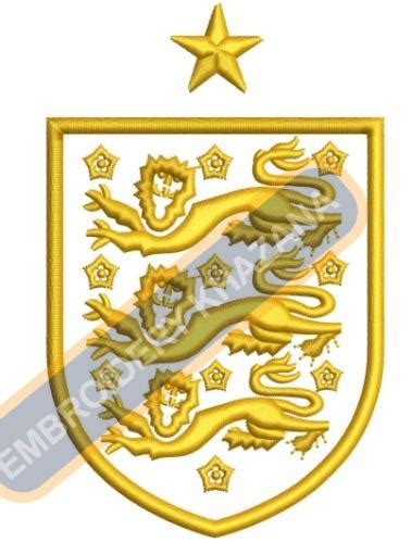 England FA Logo Embroidery Designs | England National Football Team ...