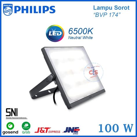 Jual Lampu Sorot Led Philips Bvp174 Flood Light 100 Watt Putih