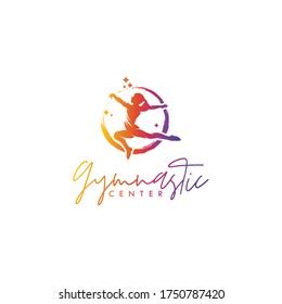 Set Gymnastics Logo Design Templates Stock Vector (Royalty Free ...