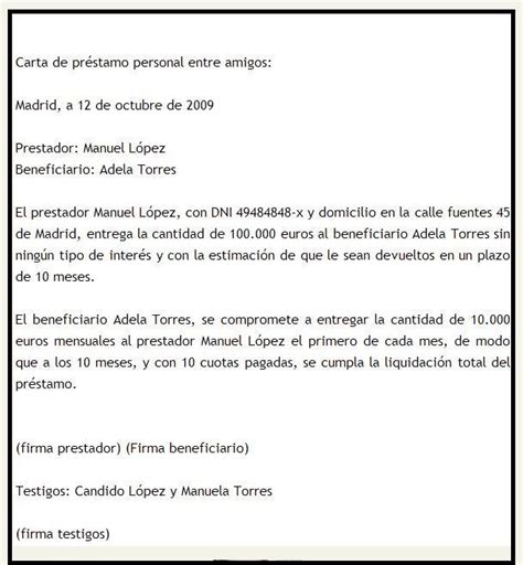 Carta De Solicitud De Prestamo