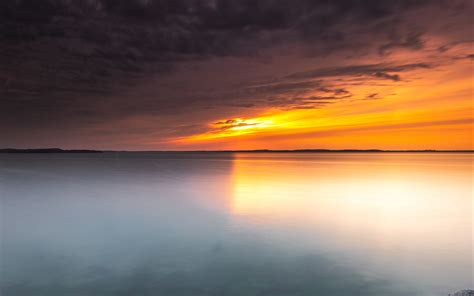 Скачать 3840x2400 море, закат, берег, вода, вид обои, картинки 4k ultra ...