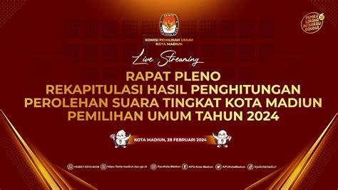 LIVE STREAMING RAPAT PLENO REKAPITULASI HASIL PERHITUNGAN PEROLEHAN