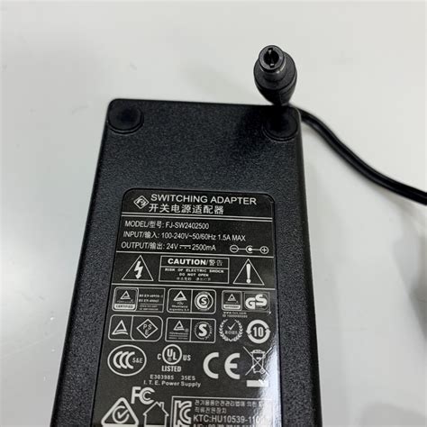Adapter 24V 2.5A 60W SHENZHEN FJ-SW2402500 Connector Size 5.5mm x 2.5mm ...