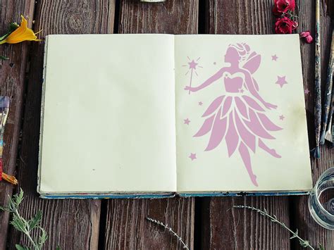 Fairy Stencil Reusable Fairy Stencil Art Stencil Diy Craft Etsy