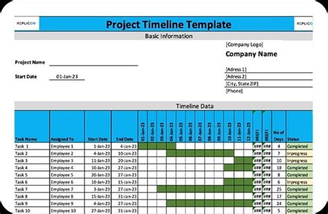 Free Project Timeline Template | Project timeline template, Time ...