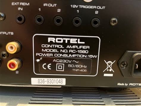 Rotel Rc En Rb Power Amplifier Solid State Preamplifier