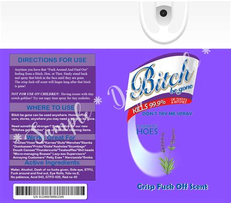 Purple Bitch Be Gone Tumbler Wraps Etsy