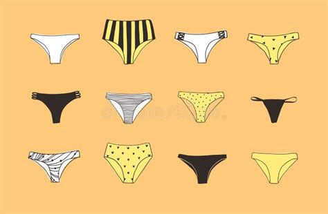 Ejemplo Exhausto Del Bikini Del Verano De La Mano Fondo Tropical Real Del Vector Dibujo Art