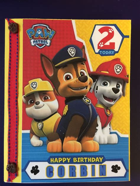 Paw Patrol Birthday Card Free Printable Cards