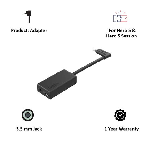 Buy Go Pro 3 5 Mm USB C Power Mic Adapter AAMIC 001 Black Online Croma