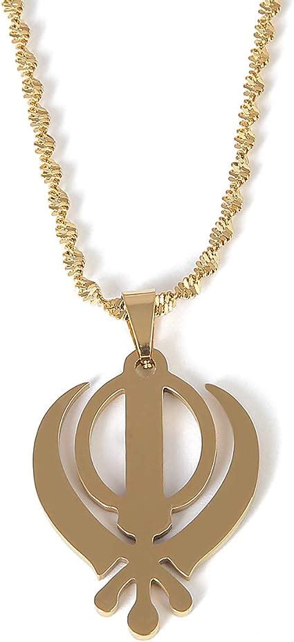 Stainless Steel Sikhism Pendant Necklace Sikh Khanda Sikhs Religious