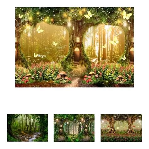 Painel Tecido Sublimado 3d Floresta Encantada 021 2 5x1 5m