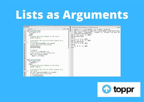 How Do You Pass A List To A Function As An Argument In Python