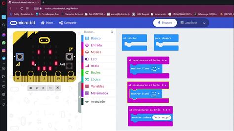 Primer Proyecto Con Make Code Y La Micro Bit Youtube