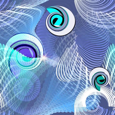 Fractals Spirals And Flowing Lines Seamless Pattern Trendy Abstract